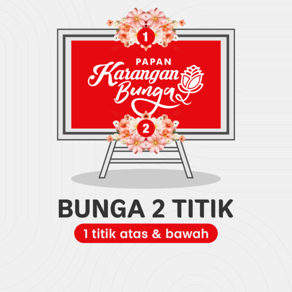 Karangan Bunga Dua Titik Mockup