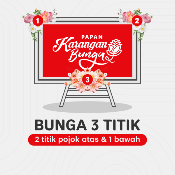 Karangan Bunga Tiga Titik Mockup