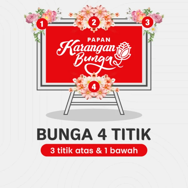 Karangan Bunga Empat Titik Mockup