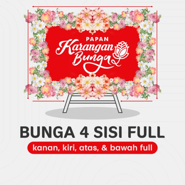 Karangan Bunga Empat Sisi Full A